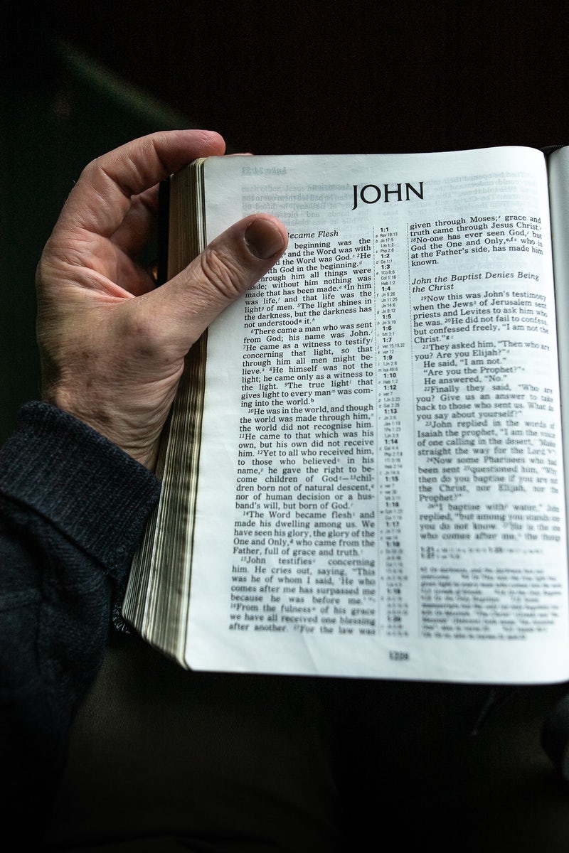 Pagina del libro de Juan en la Biblia